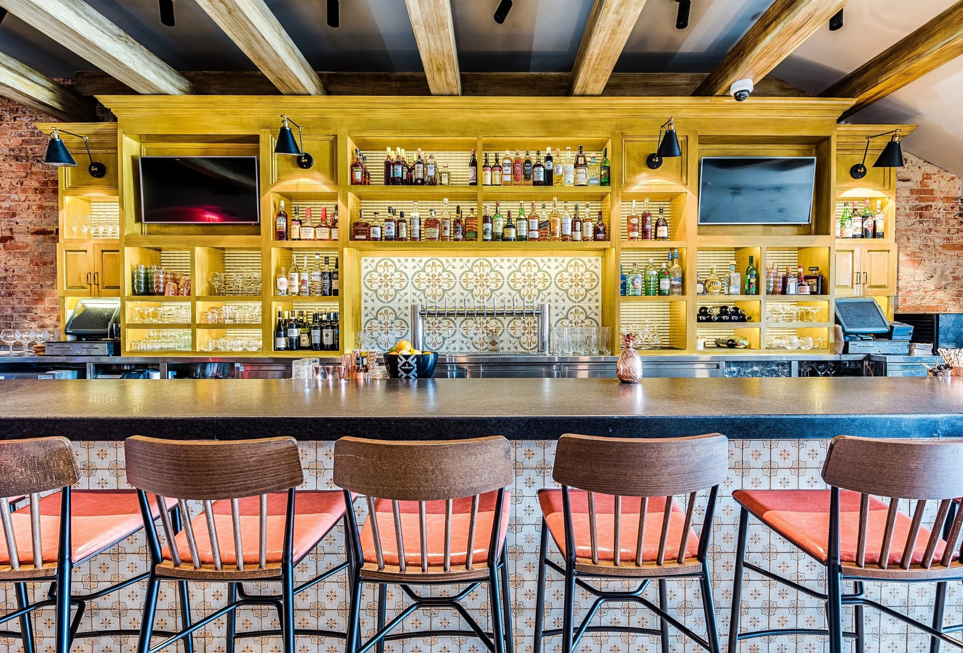 A view across the bar